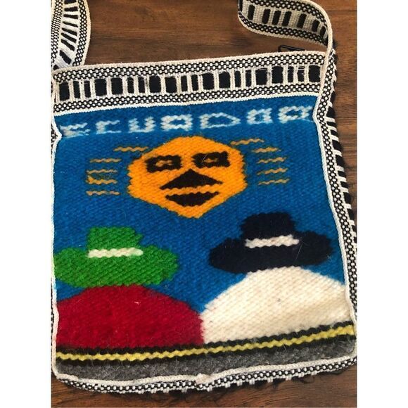 Artesanía 100% wool hand made from Ecuador shoulders bag - Picture 3 of 9